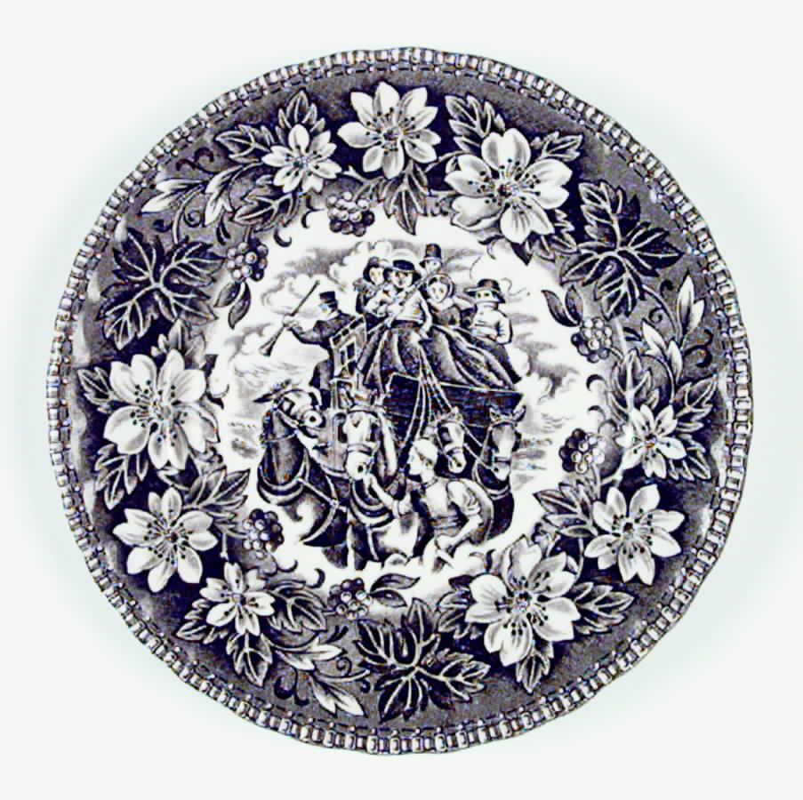 Coaching Taverns Brown Bread & Butter Plate by Royal Tudor-1
