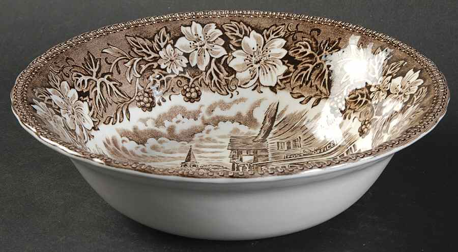 Coaching Taverns Brown Coupe Cereal Bowl by Royal Tudor-1