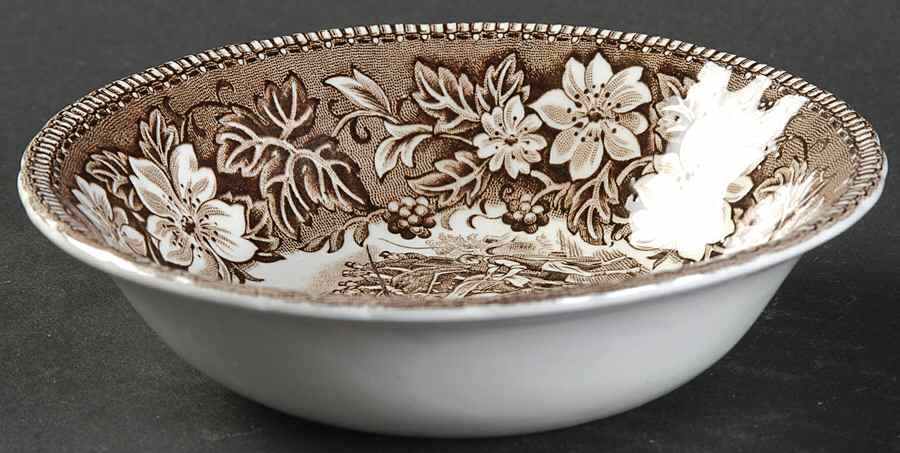 Coaching Taverns Brown Fruit/Dessert (Sauce) Bowl by Royal Tudor-1