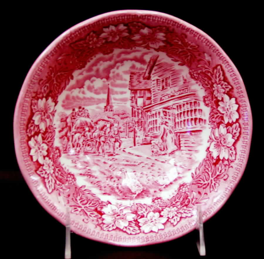 Coaching Taverns Pink Coupe Cereal Bowl by Royal Tudor-1