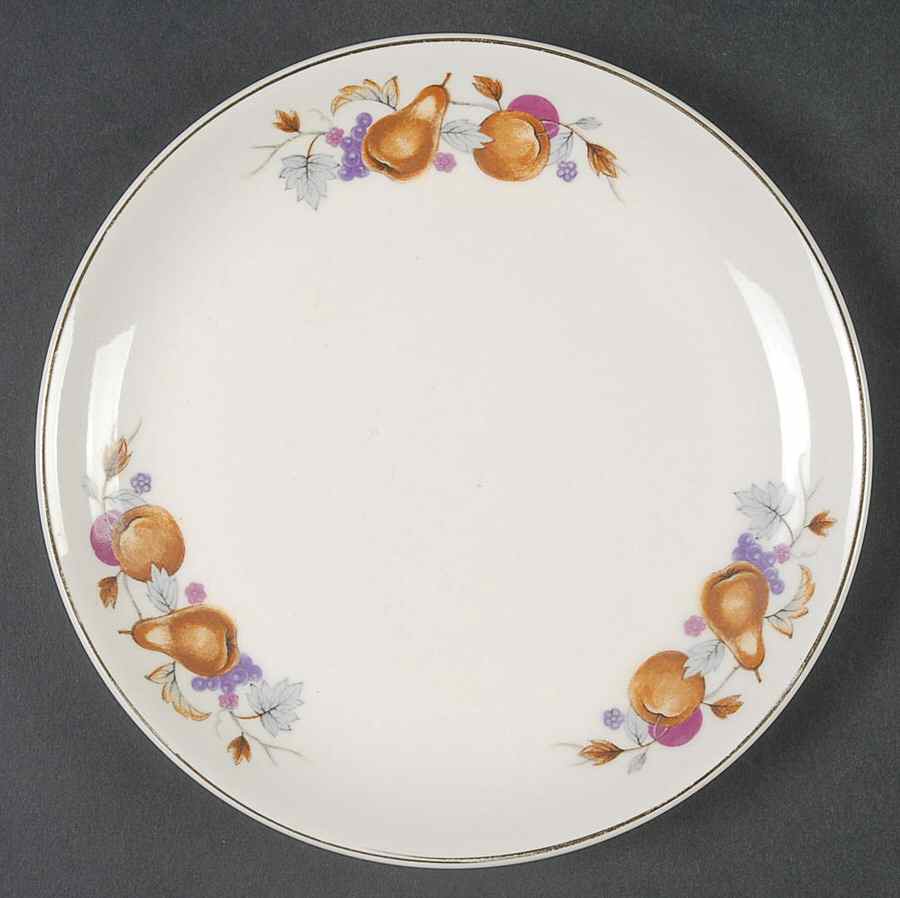 Autumn Fruit Bread & Butter Plate by Royal Taunton-1