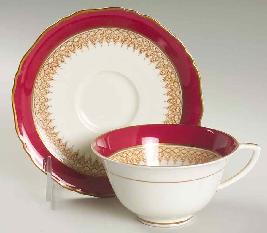 Admiration Footed Cup & Saucer Set by Royal Worcester-1