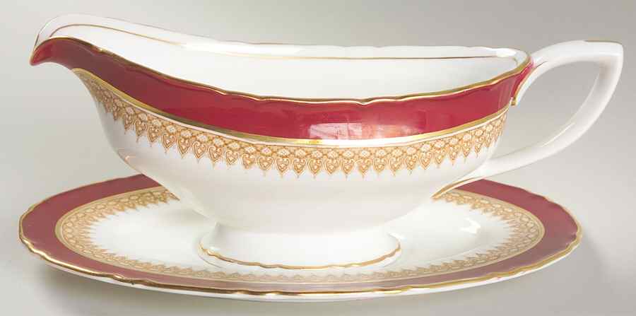 Admiration Gravy Boat & Underplate by Royal Worcester-1