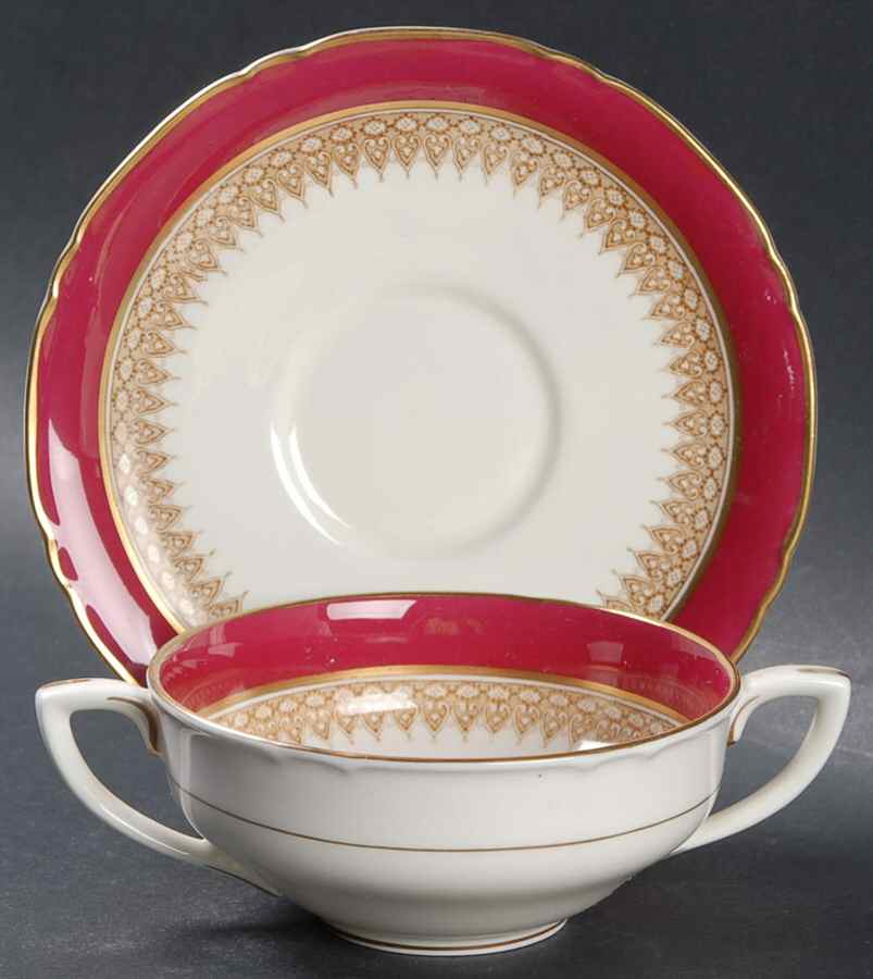 Admiration Flat Cream Soup Bowl & Saucer Set by Royal Worcester-1