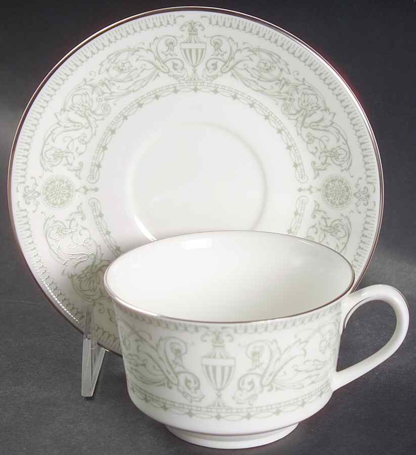 Allegro Flat Cup & Saucer Set by Royal Worcester-1