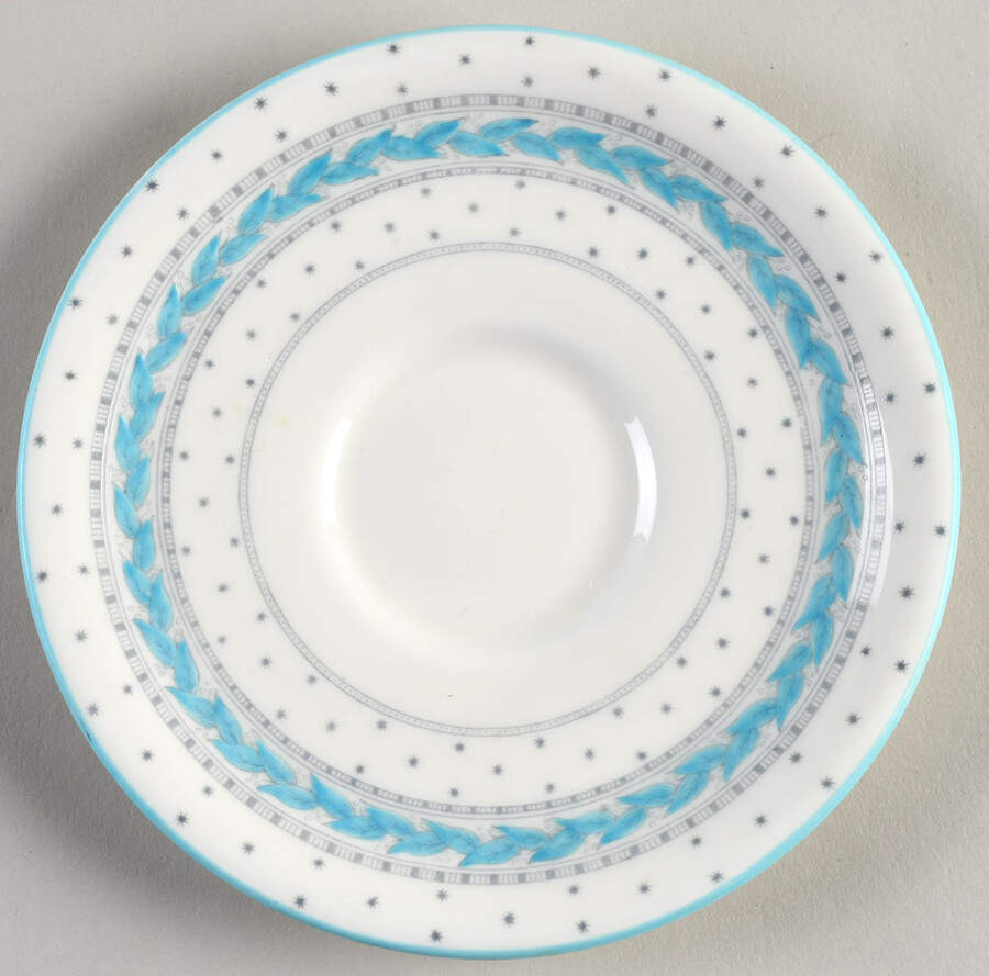 Alpine Blue Turquoise Saucer by Royal Worcester-1