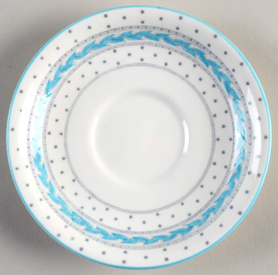 Alpine Blue Turquoise Saucer for Cream Soup Bowl by Royal Worcester-1