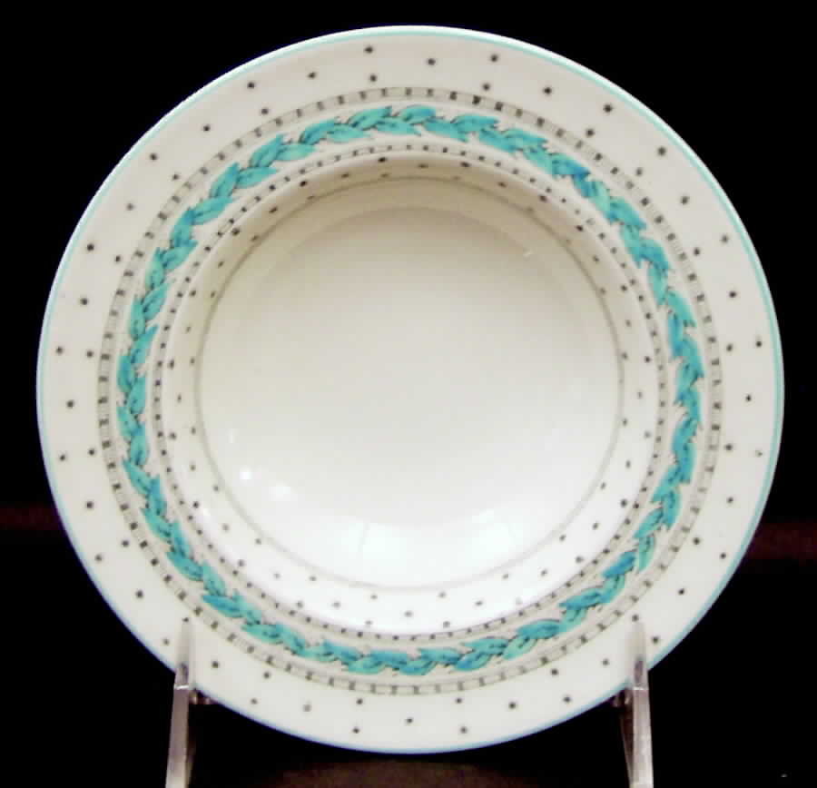 Alpine Blue Turquoise Rim Fruit/Dessert (Sauce) Bowl by Royal Worcester-1