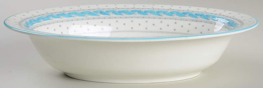 Alpine Blue Turquoise 10" Oval Vegetable Bowl by Royal Worcester-1