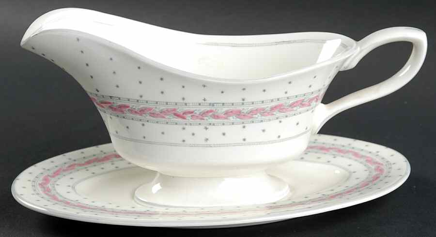 Alpine Pink Gravy Boat & Underplate by Royal Worcester-1