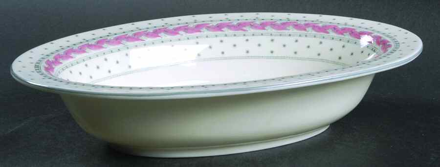 Alpine Pink 9" Oval Vegetable Bowl by Royal Worcester-1
