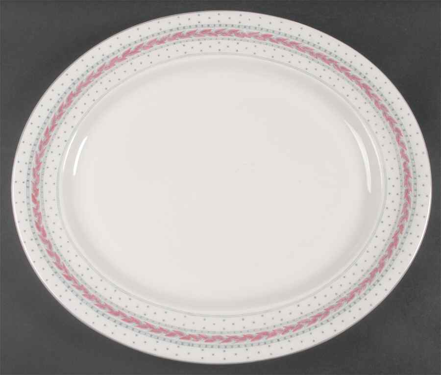 Alpine Pink 17" Oval Serving Platter by Royal Worcester-1
