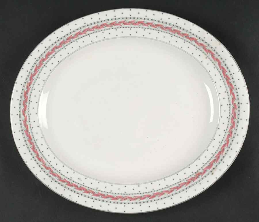 Alpine Pink 13" Oval Serving Platter by Royal Worcester-1