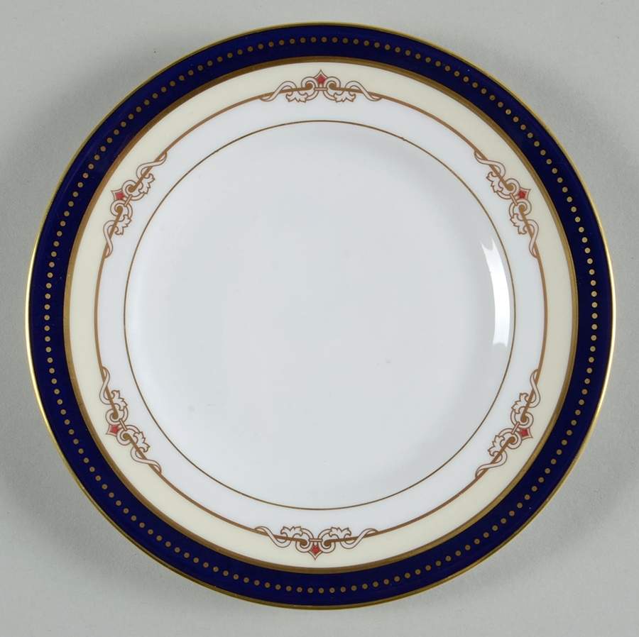 Ambassador Blue Bread & Butter Plate by Royal Worcester-1