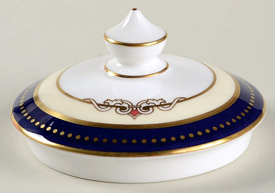 Ambassador Blue Lid for Sugar Bowl by Royal Worcester-1