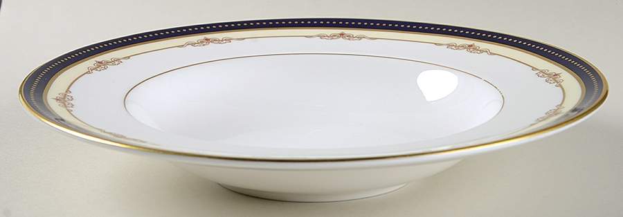 Ambassador Blue Large Rim Soup Bowl by Royal Worcester-1