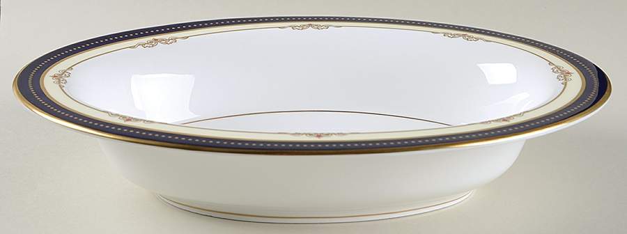 Ambassador Blue 10" Oval Vegetable Bowl by Royal Worcester-1