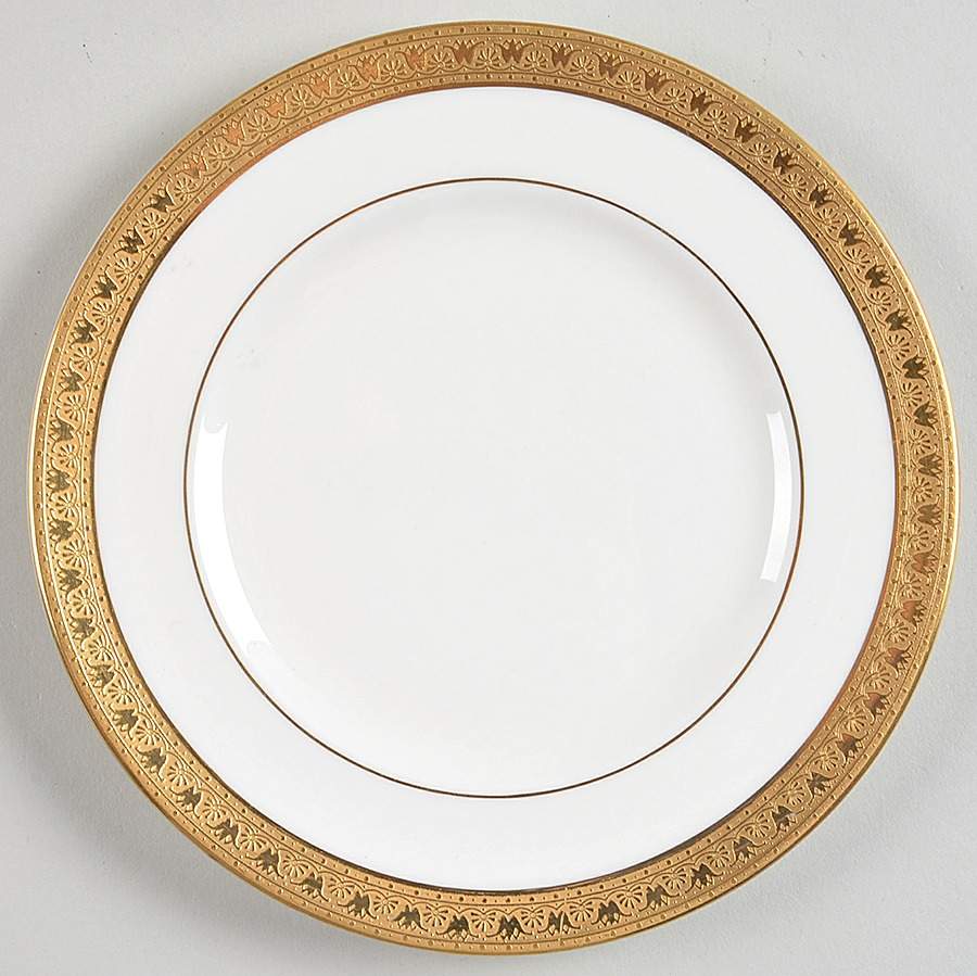 Ambassador Gold (White Background) Bread & Butter Plate by Royal Worcester-1