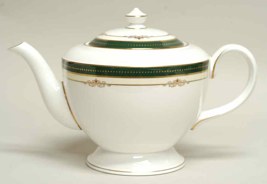 Ambassador Green Teapot & Lid by Royal Worcester-1