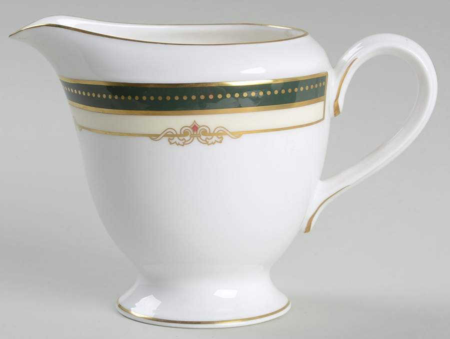 Ambassador Green Creamer by Royal Worcester-1