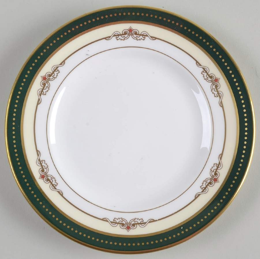 Ambassador Green Bread & Butter Plate by Royal Worcester-1