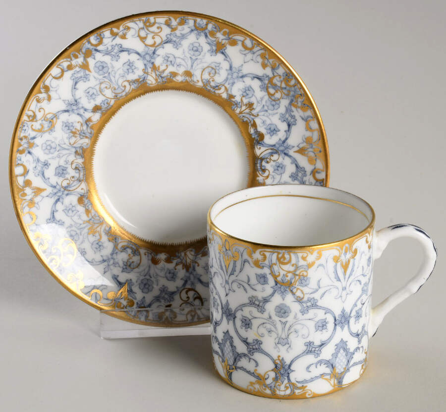Aragon Flat Demitasse Cup & Saucer Set by Royal Worcester-1