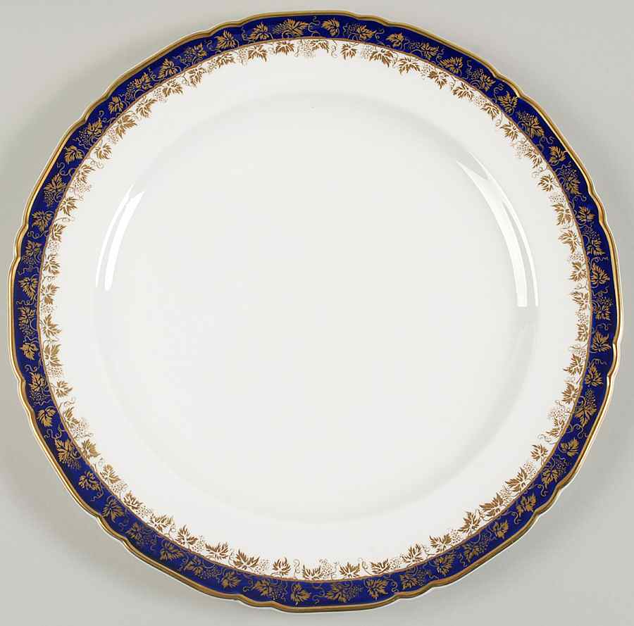 Arundel Blue (Scalloped) 12" Chop Plate (Round Platter) by Royal Worcester-1