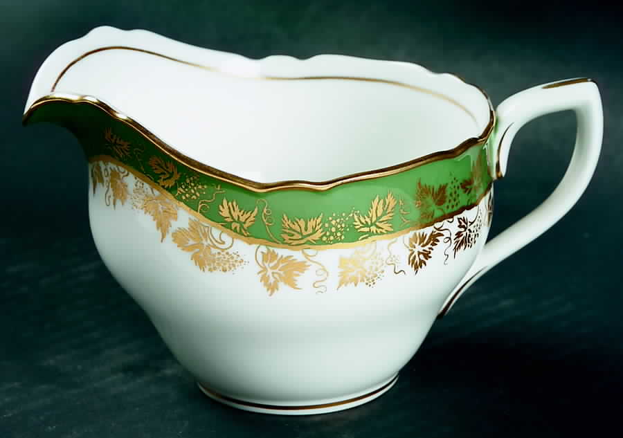 Arundel Green Creamer by Royal Worcester-1