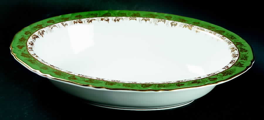 Arundel Green 10" Oval Vegetable Bowl by Royal Worcester-1