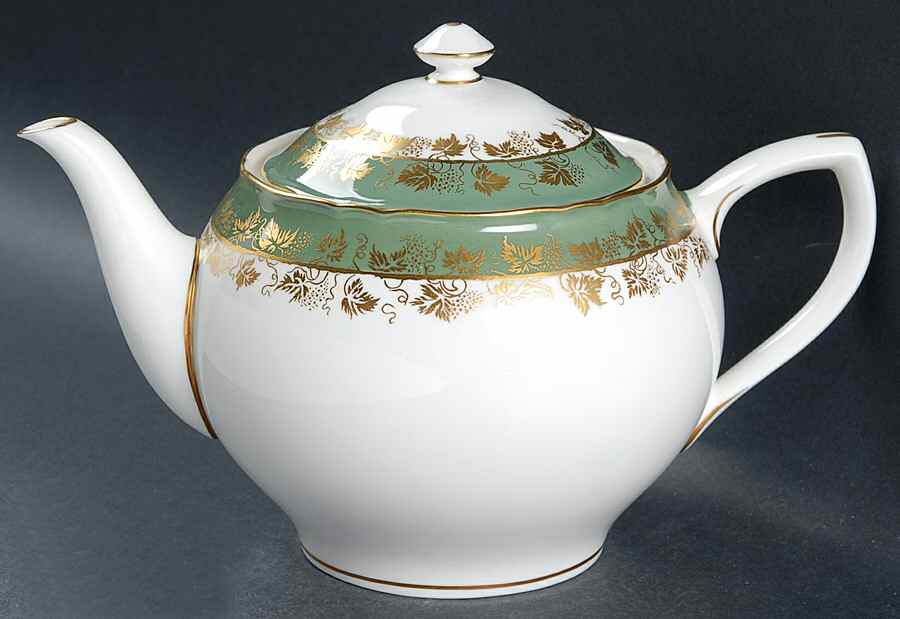 Arundel Green Teapot & Lid by Royal Worcester-1