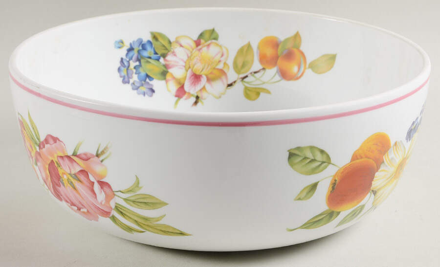 Ashford (Red Trim) 10" Large Salad Serving Bowl by Royal Worcester-1