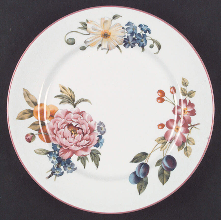 Ashford (Red Trim) Dinner Plate by Royal Worcester-1