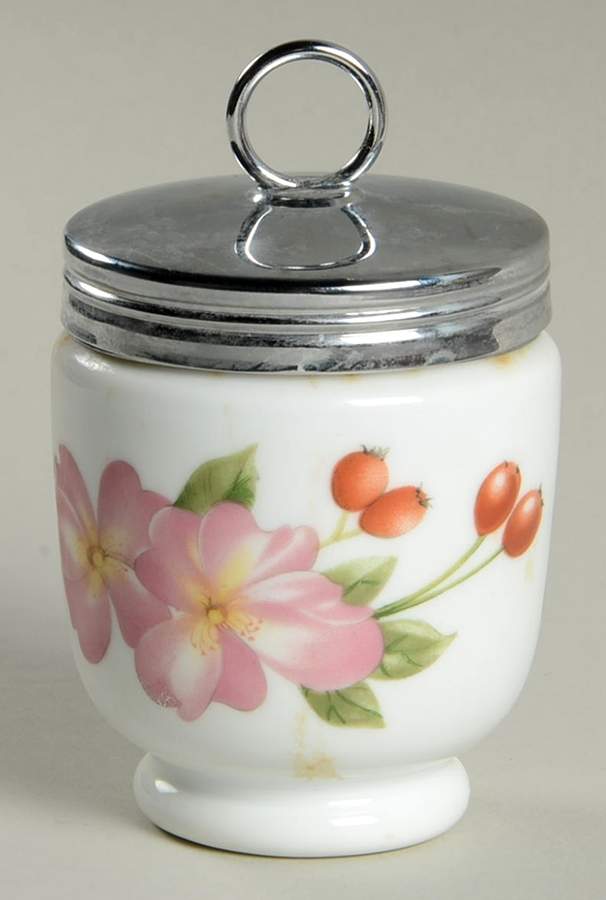 Ashford (Red Trim) King Size Egg Coddler & Lid by Royal Worcester-1