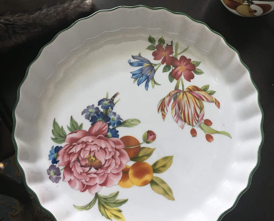 Ashford (Green Trim) 8" Quiche by Royal Worcester-1