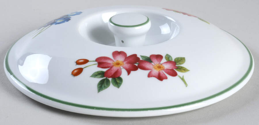Ashford (Green Trim) Lid for 2.5 Pt Rnd Deep Cov Casserole by Royal Worcester-1