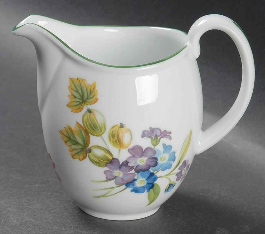 Ashford (Green Trim) Creamer by Royal Worcester-1