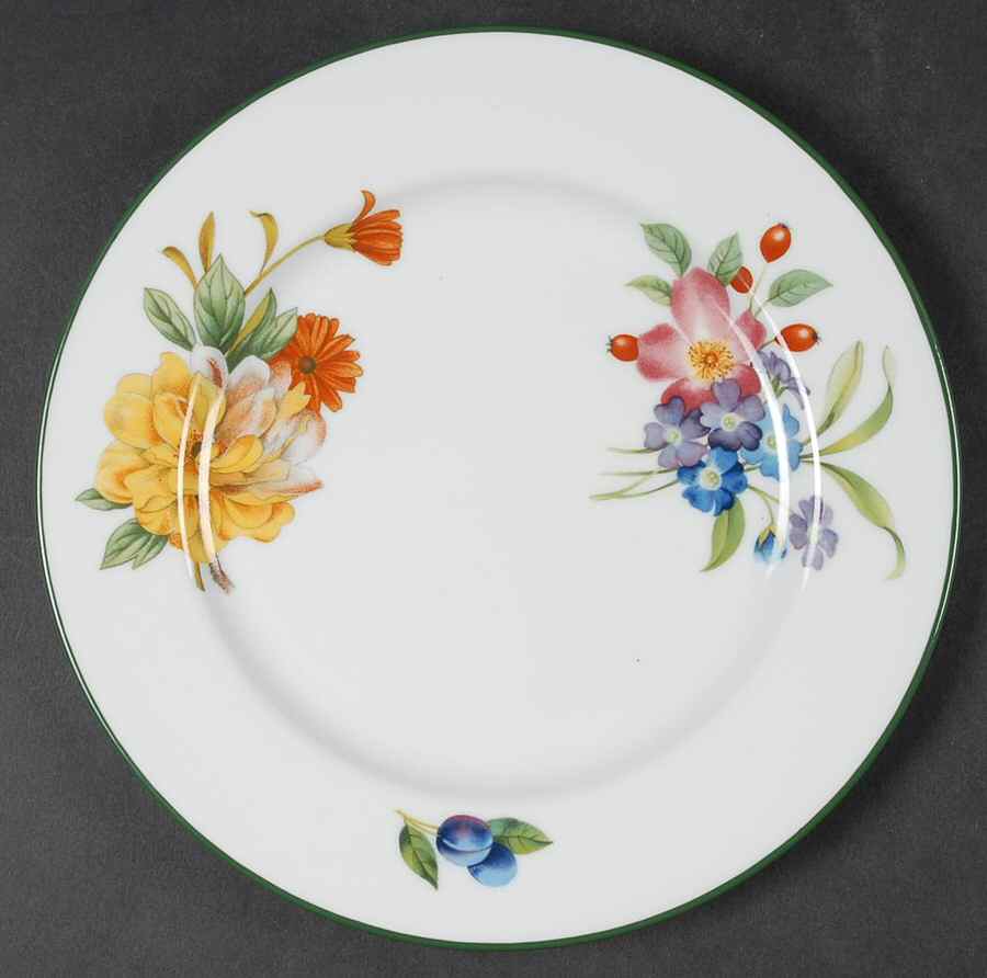 Ashford (Green Trim) Salad Plate by Royal Worcester-1
