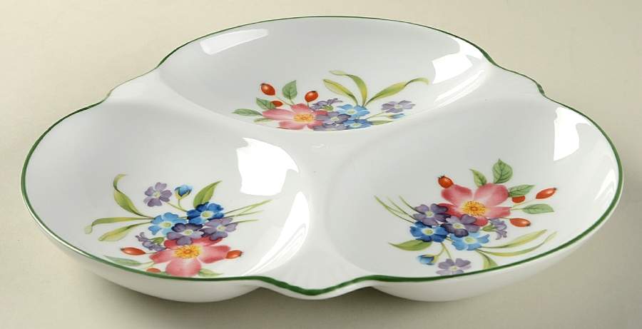 Ashford (Green Trim) 3-Part Relish by Royal Worcester-1