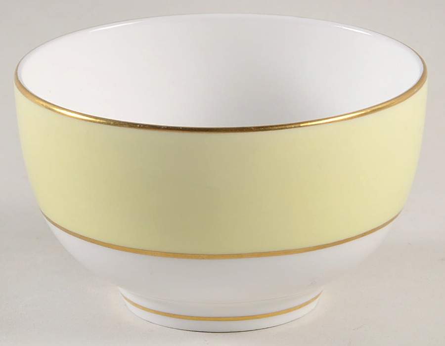 Asprey Yellow Open Sugar Bowl by Royal Worcester-1
