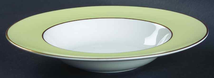 Asprey Yellow Rim Soup Bowl by Royal Worcester-1