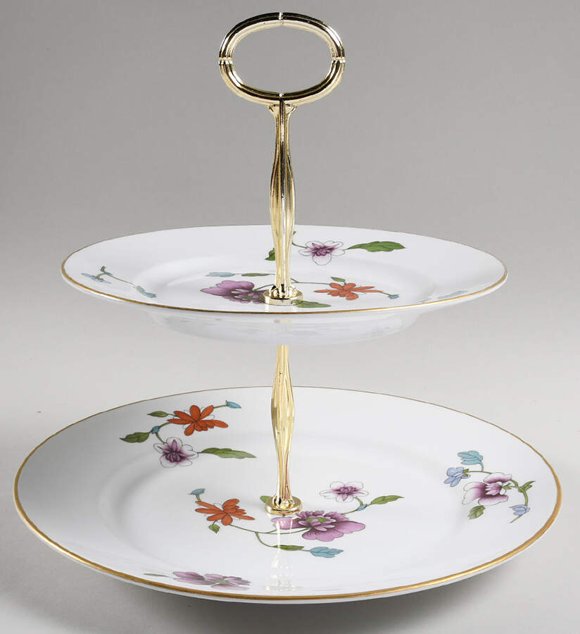 Astley (Oven To Table) 6 5/8"-10"  2 Tiered Serving Tray (Dp, Sp) HC by Royal Worcester-1
