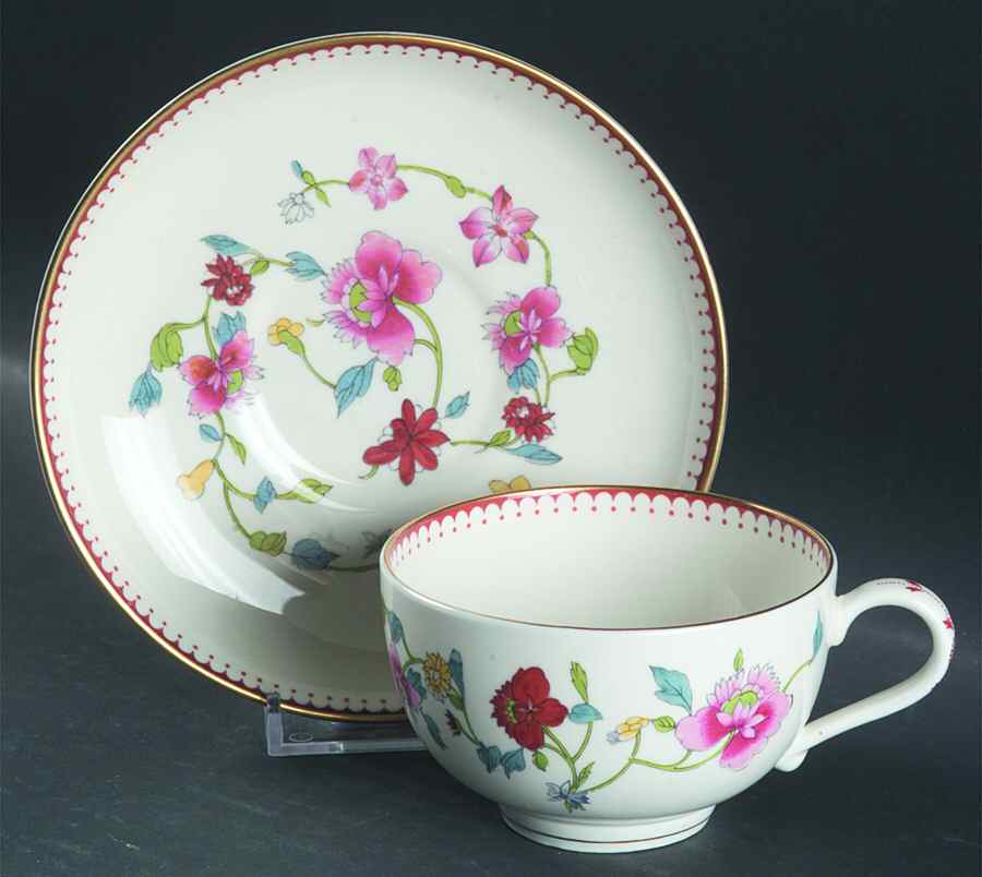 Astley (Bone) Footed Cup & Saucer Set by Royal Worcester-1