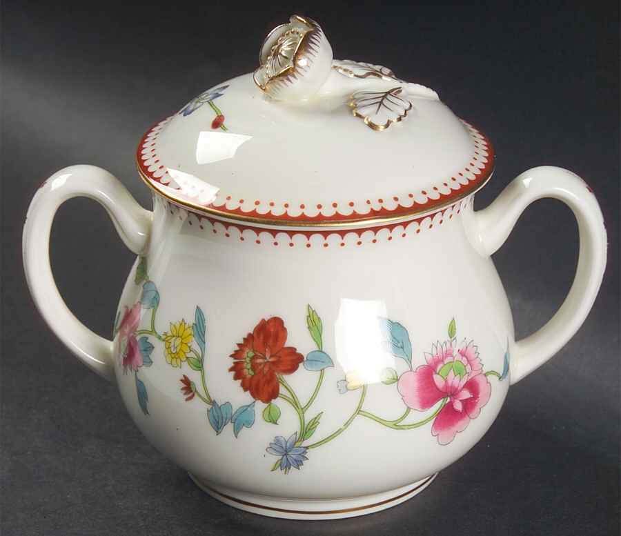 Astley (Bone) Sugar Bowl & Lid by Royal Worcester-1