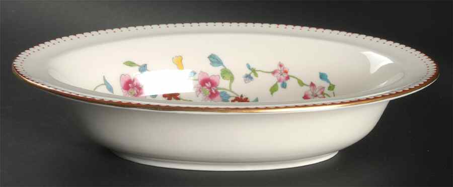 Astley (Bone) 10" Oval Vegetable Bowl by Royal Worcester-1