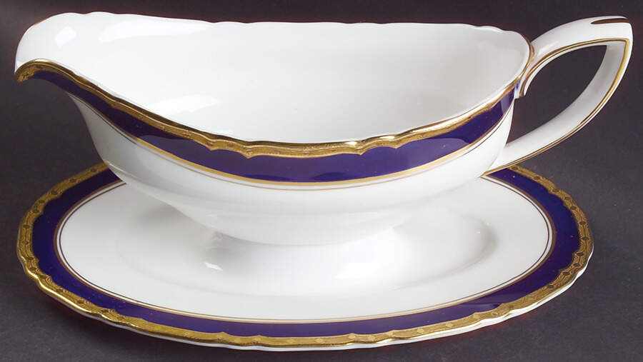 Aston Gravy Boat with Attached Underplate by Royal Worcester-1