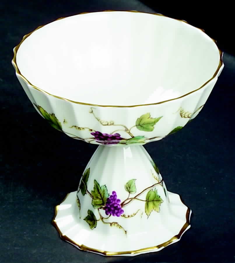 Bacchanal (Cream Background) China Sherbet by Royal Worcester-1