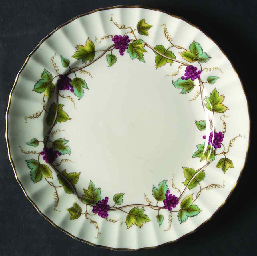 Bacchanal (Cream Background) Dessert/Pie Plate by Royal Worcester-1