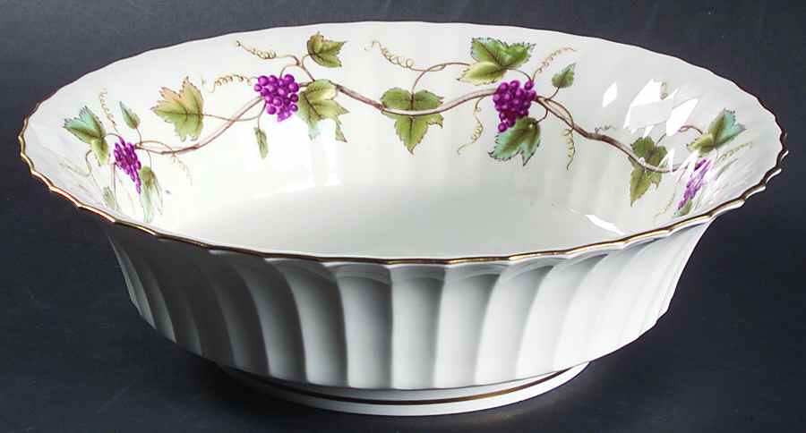 Bacchanal (Cream Background) 9" Round Vegetable Bowl by Royal Worcester-1