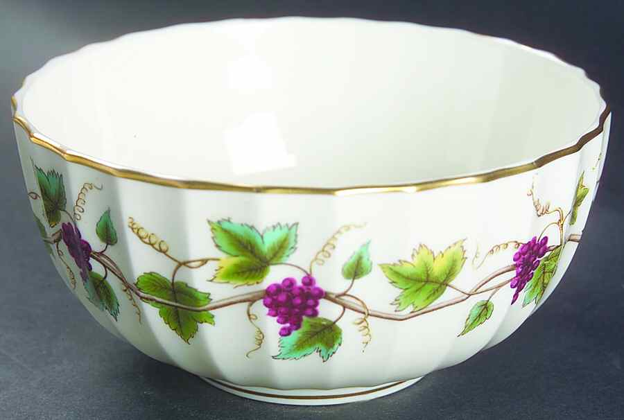 Bacchanal (Cream Background) Cranberry Bowl by Royal Worcester-1