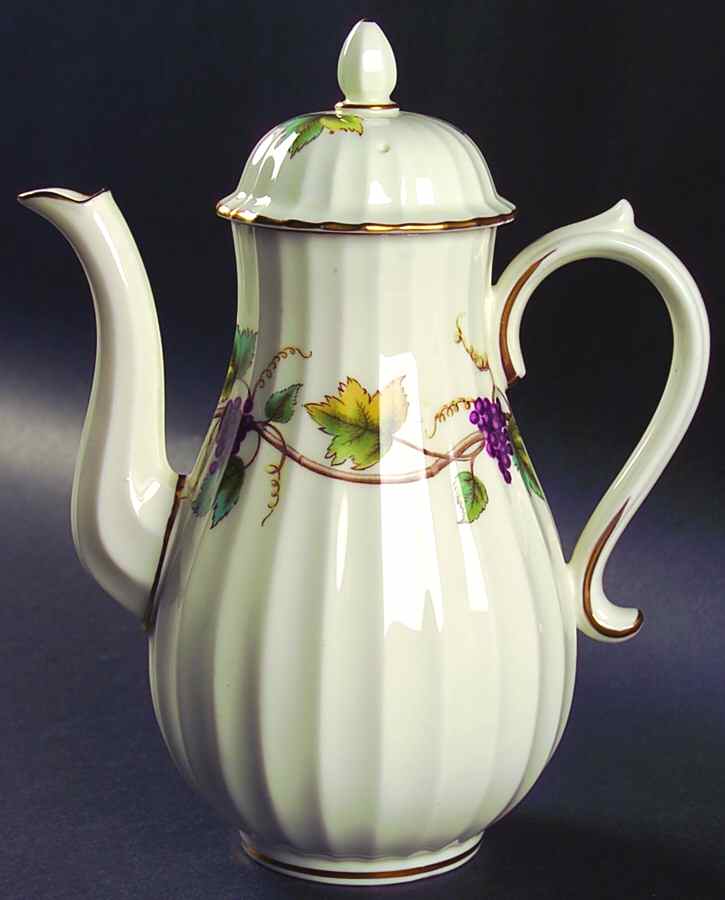 Bacchanal (Cream Background) Mini Coffee Pot & Lid by Royal Worcester-1